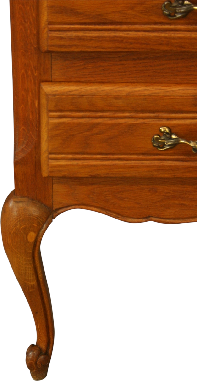 Vintage French Country Carved Oak Secretary, Golden Oak Finish-Image 5