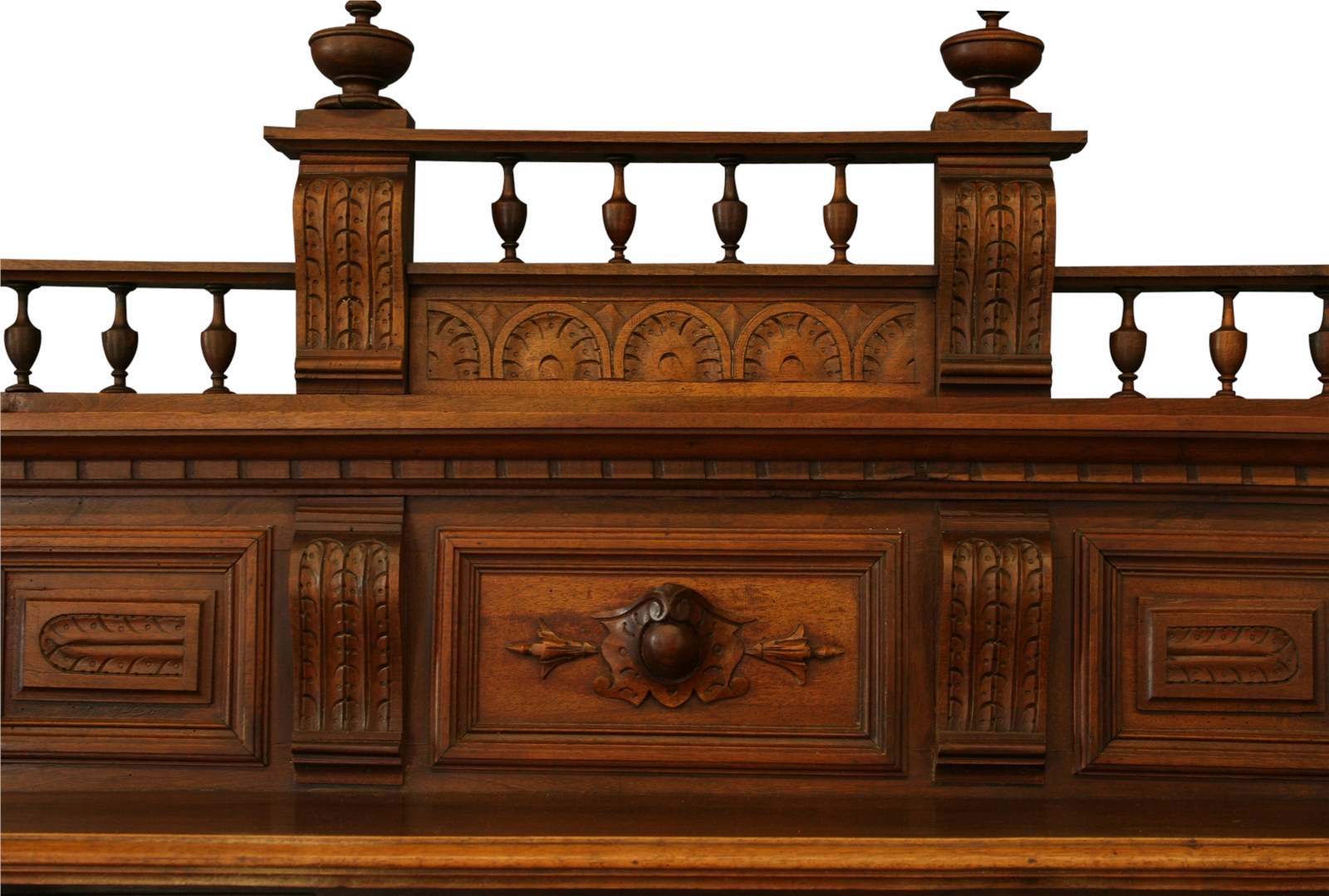 Antique French Server, Walnut, Red Marble, Architectural, Hand Carved, 1900-Image 6