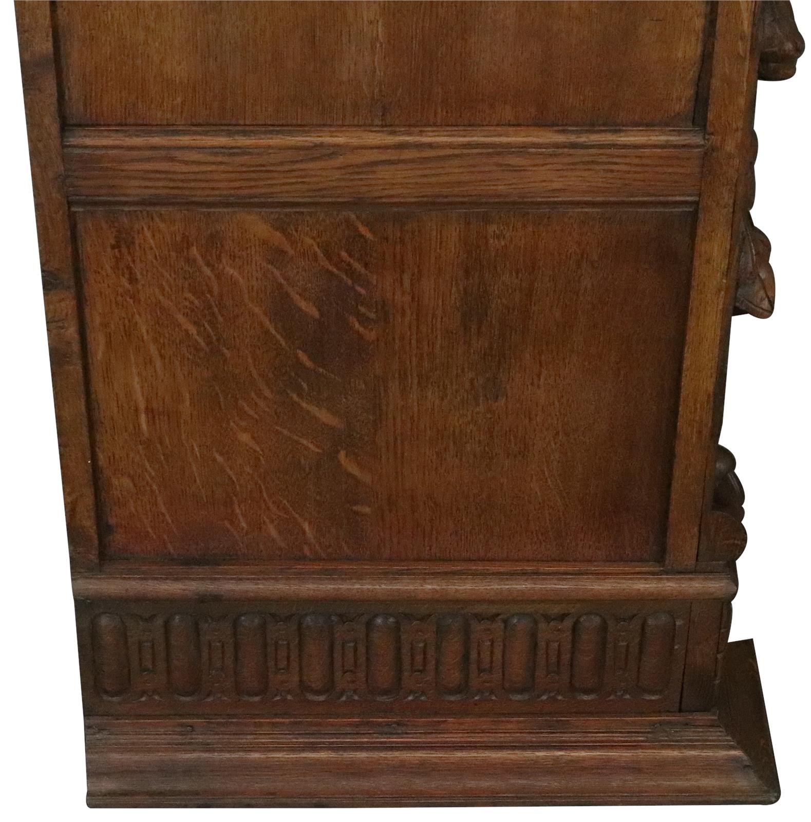 Antique Buffet Mechelen Renaissance 1890 Carved Oak Wooden Peg Stained Gl Ebay 1890 Carved Oak Wooden Peg Stained Gl