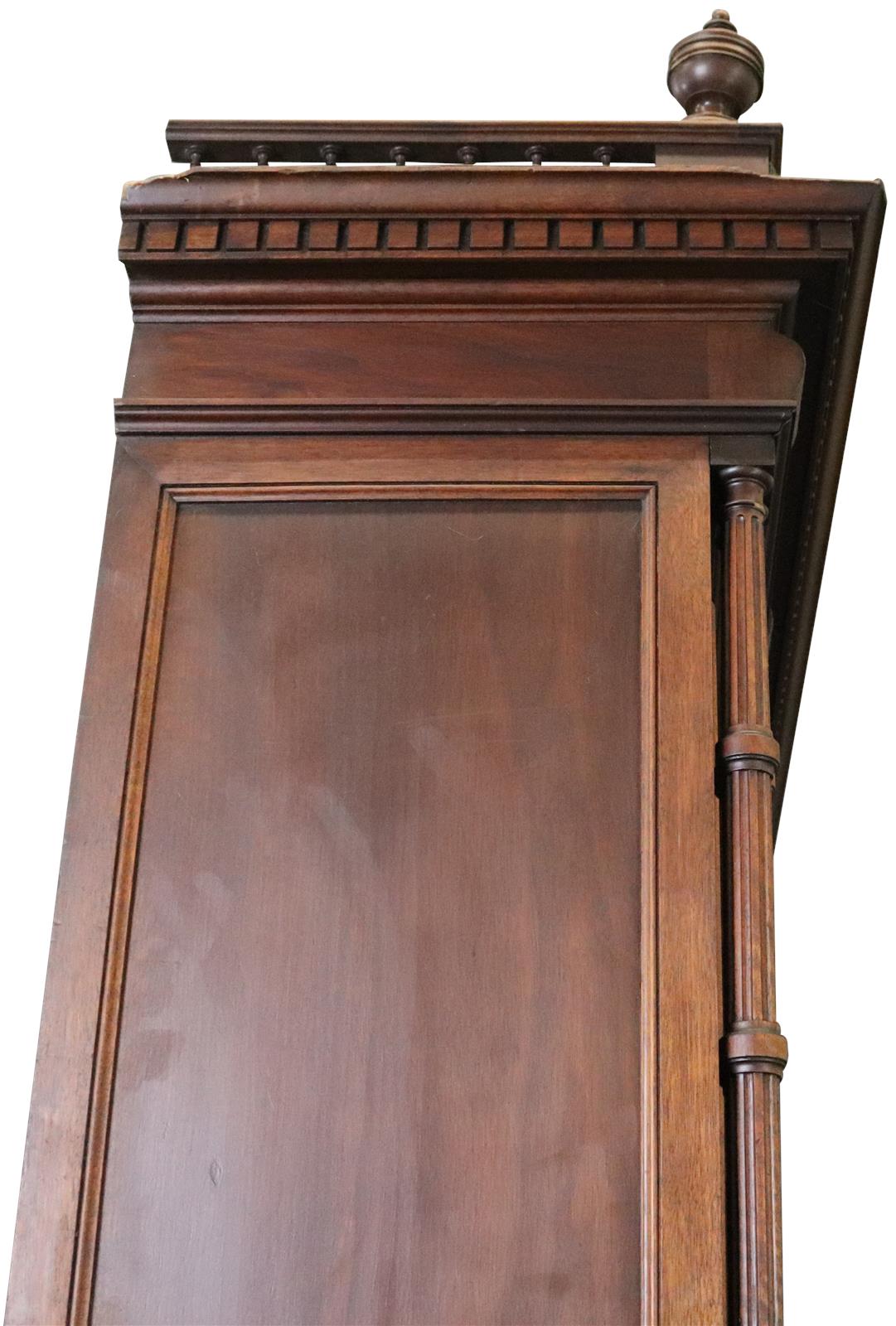 Buffet Renaissance Antique French 1900 Impressive Carved Walnut Large 6-Door-Image 28