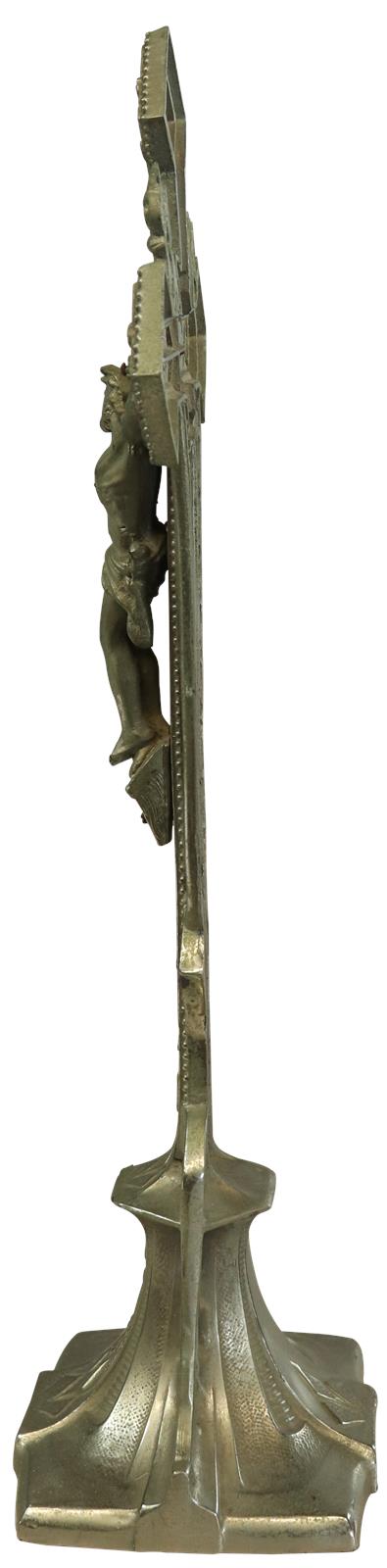 Antique Crucifix Cross Religious Spear and Ladder Metal-Image 3
