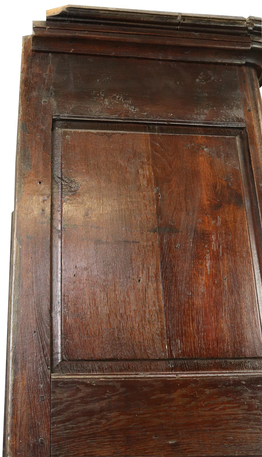 Armoire Antique French Provincial Very Old 1790 Oak Wood Peg Construction Heart -Image 11