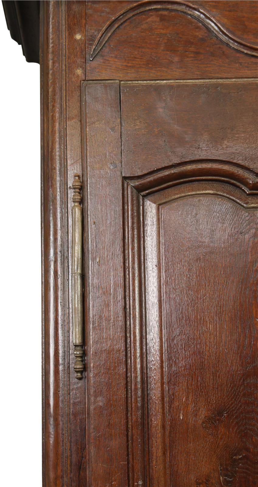 Armoire Antique French Provincial Very Old 1790 Oak Wood Peg Construction Heart -Image 5