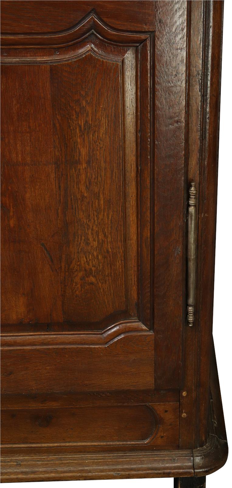 Armoire Antique French Provincial Very Old 1790 Oak Wood Peg Construction Heart -Image 6