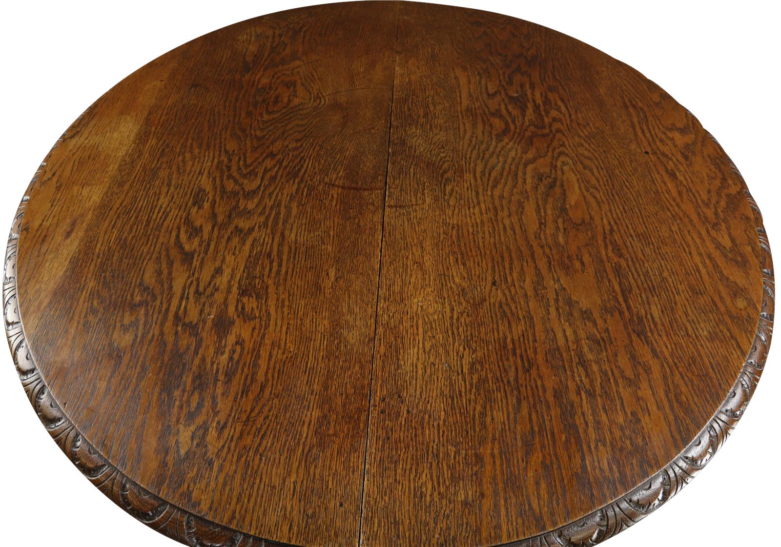 Antique Dining Table French Hunting Renaissance Oval 1890