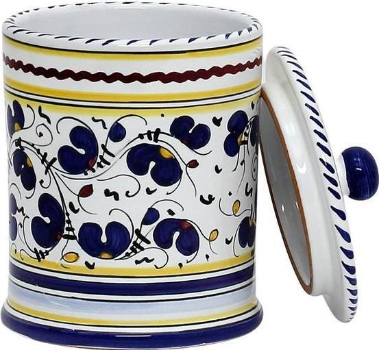 Container ORVIETO ROOSTER Tuscan Italian Coffee Blue Ceramic-Image 2