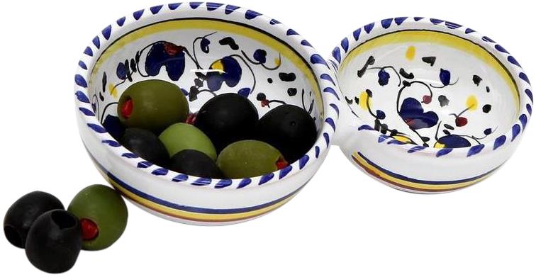 Bowl Deruta Majolica Orvieto Rooster Blue Ceramic Dishwasher Safe Handmade-Image 2
