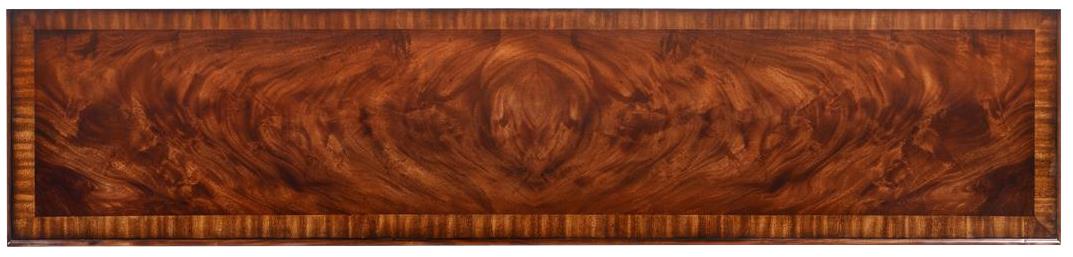 Sideboard Tudor Renaissance Carved Lion Heads Cameos, Flame mahogany, Brass-Image 6
