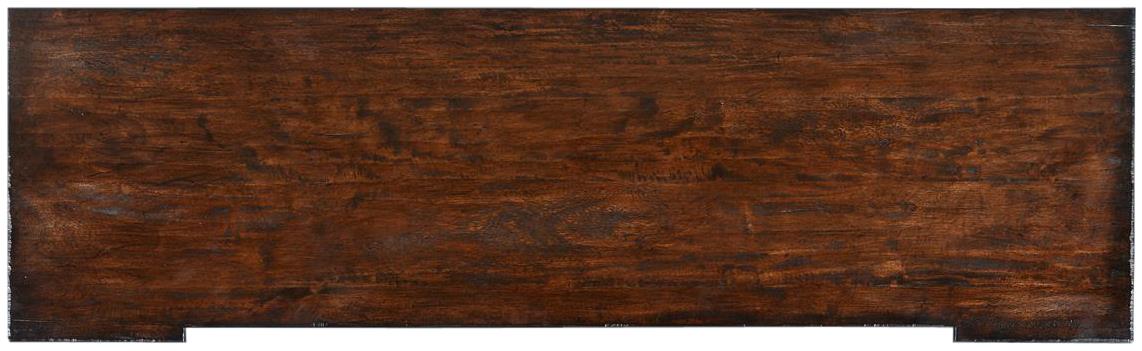 Server Sideboard Cathedral Rustic Pecan Wood, Cornice Moldings, Linen Fold Doors-Image 4