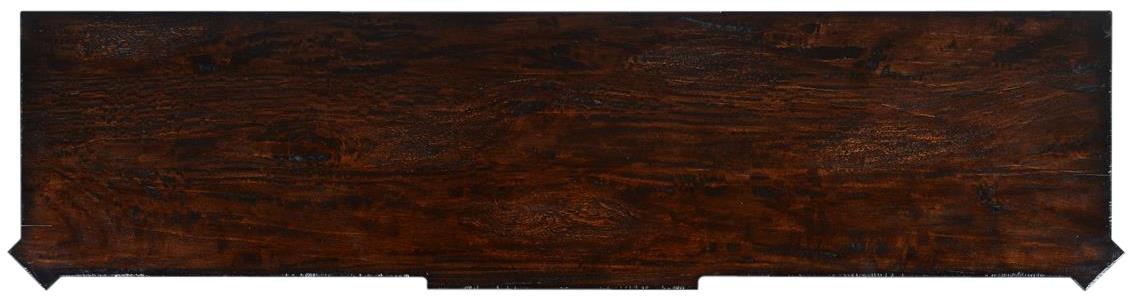 Dresser Chest of Drawers St Denis Dark Rustic Pecan Wood Soft Glide 9-Drawer-Image 5