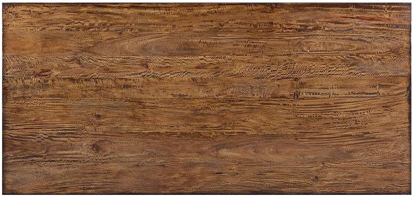 Dining Table Swedish Rectangular Solid Wood Rustic Pecan Finish Detailed Skirt-Image 4