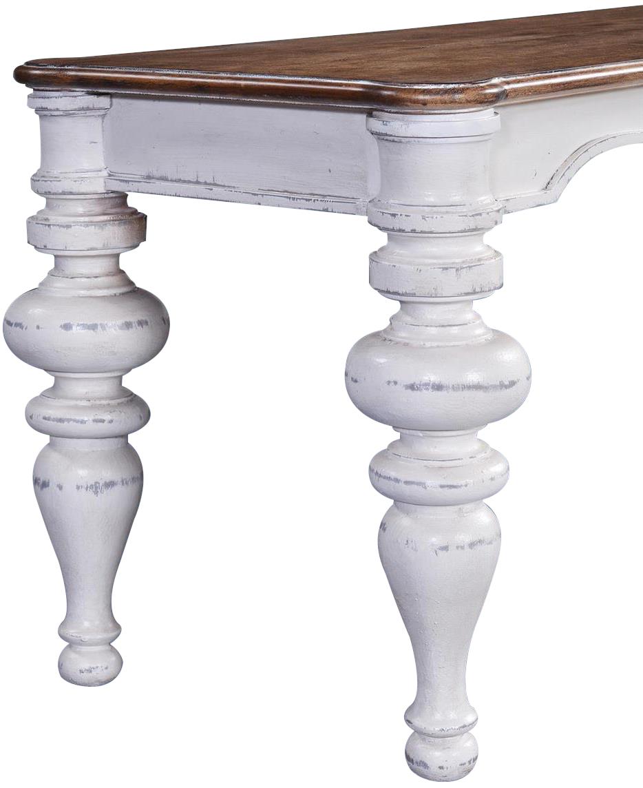 Bench Portico Backless Old World Distressed White Wood Beachwood Rounded Corners-Image 6