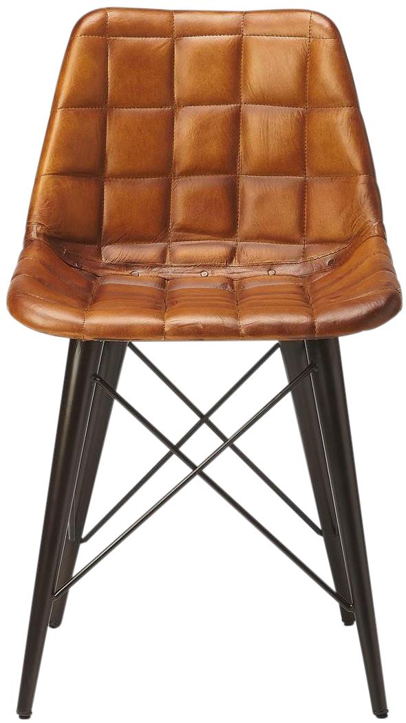 Side Chair Mid-Century Modern Distressed Black Brown Plastic Tris-Free Foam-Image 3