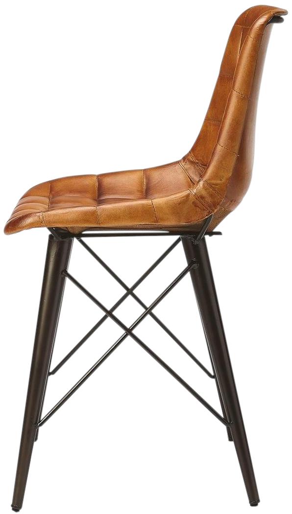 Side Chair Mid-Century Modern Distressed Black Brown Plastic Tris-Free Foam-Image 4