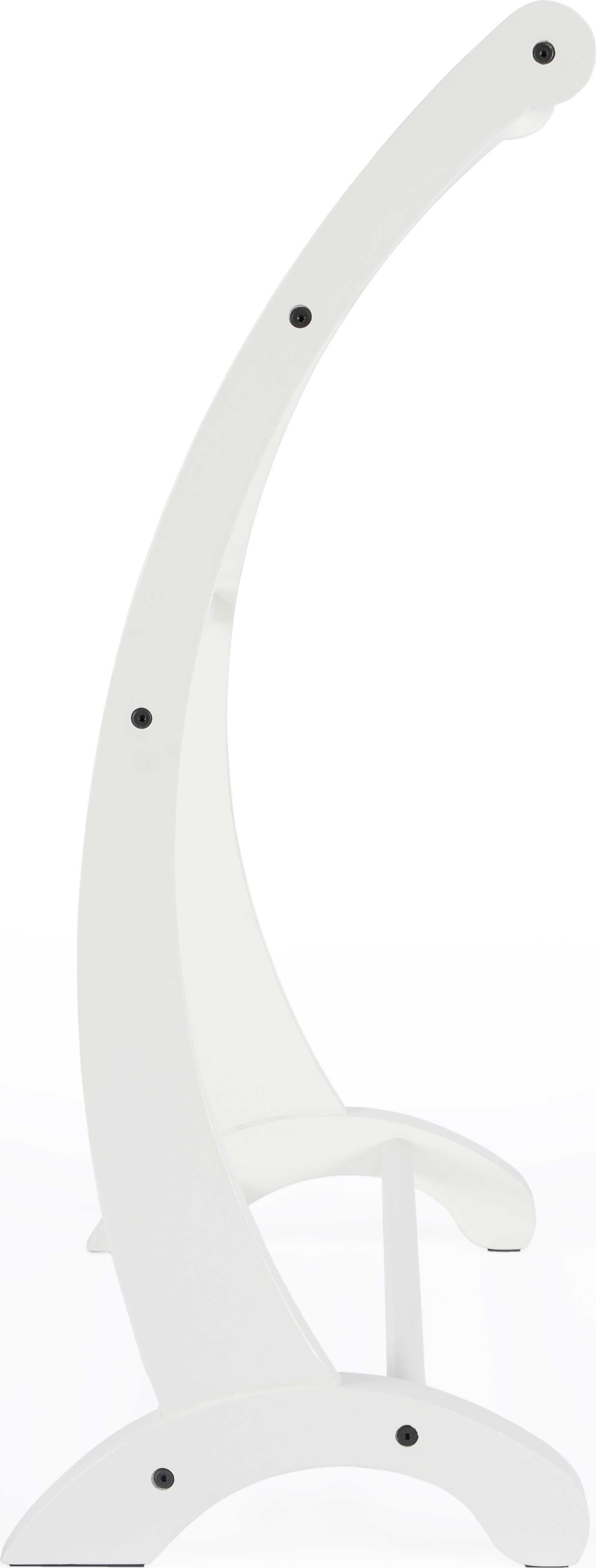 BLANKET STAND TRANSITIONAL ARCHED SIDE SUPPORTS DISTRESSED GLOSSY WHITE