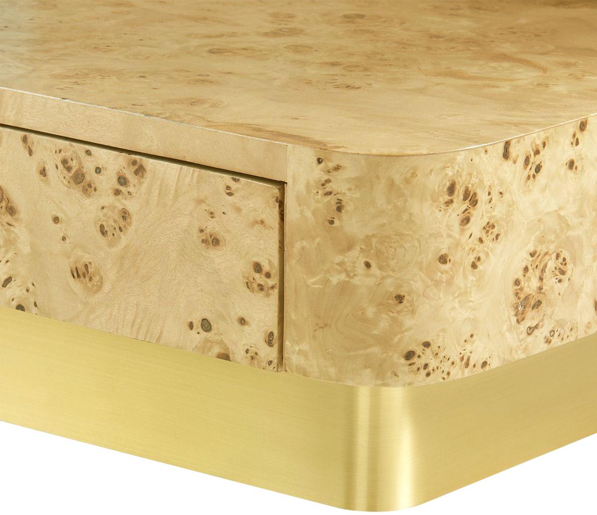 Side Table BUNGALOW 5 EMIL Cosmopolitan Brushed Brass Accents Lacquered Oak-Image 5