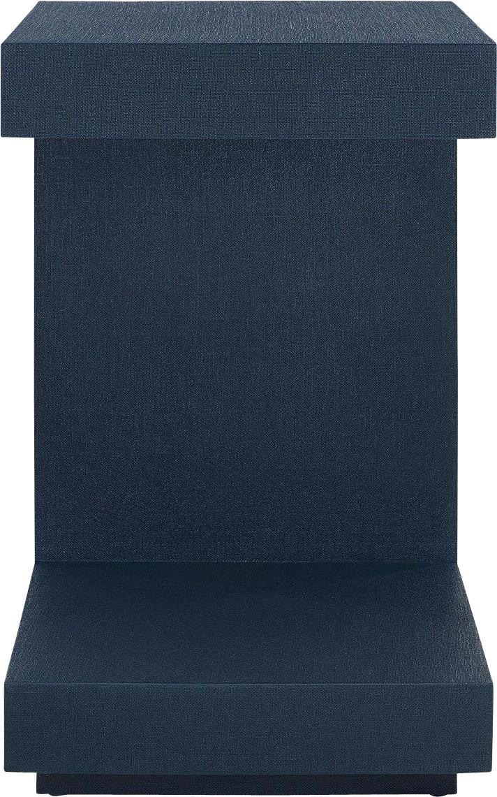 Side Table BUNGALOW 5 ESSENTIAL Modern Contemporary Angular Navy Blue Lacquered-Image 1