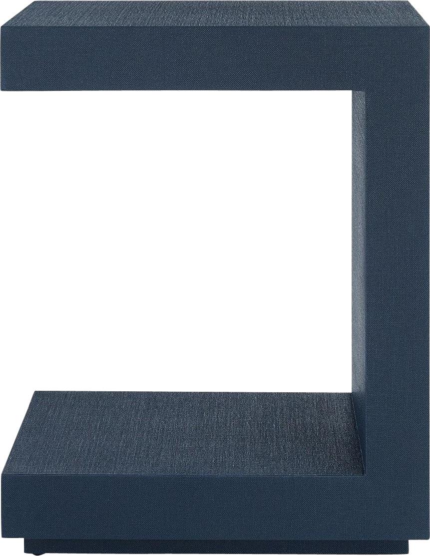 Side Table BUNGALOW 5 ESSENTIAL Modern Contemporary Angular Navy Blue Lacquered-Image 3