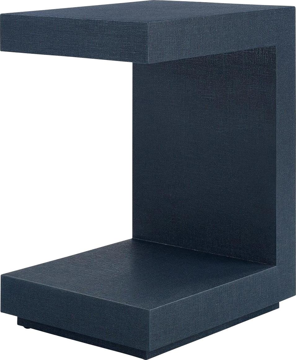 Side Table BUNGALOW 5 ESSENTIAL Modern Contemporary Angular Navy Blue Lacquered-Image 6