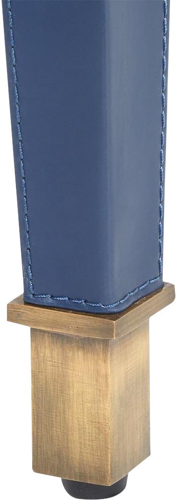 Side Table BUNGALOW 5 HUNTER Neo-Classical Antique Brass Hardware Navy Blue-Image 6