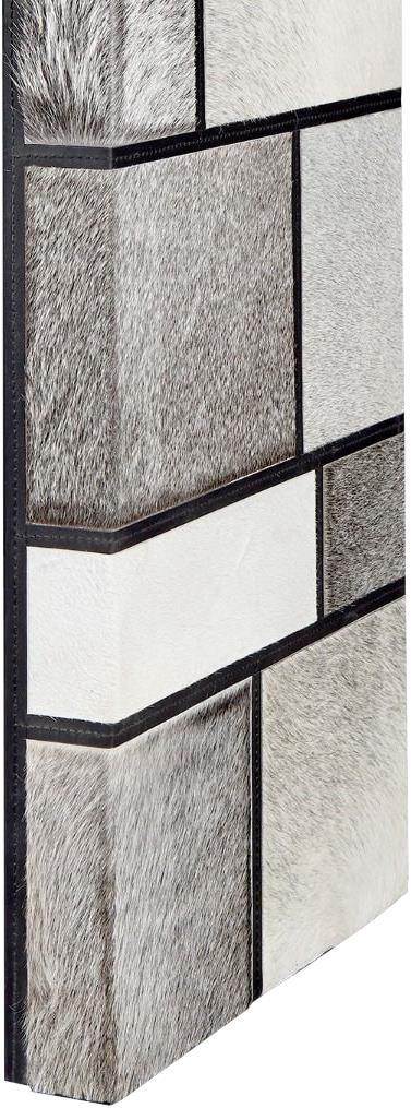 Console BUNGALOW 5 MONDRIAN Modern Contemporary Gray Black Hair On Hide Tiles-Image 4