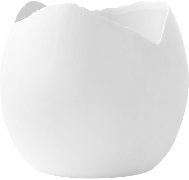 Vase BUNGALOW 5 CAMBRIA Oval Organic Glossy Interior White Matte Exterior Blanc-Image 1