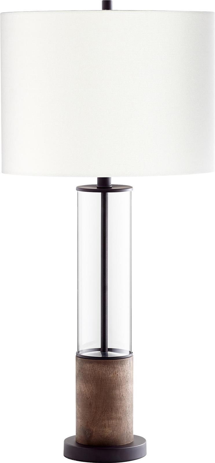 Table Lamp CYAN DESIGN COLOSSUS Modern Contemporary 1-Light Clear White Shade-Image 1