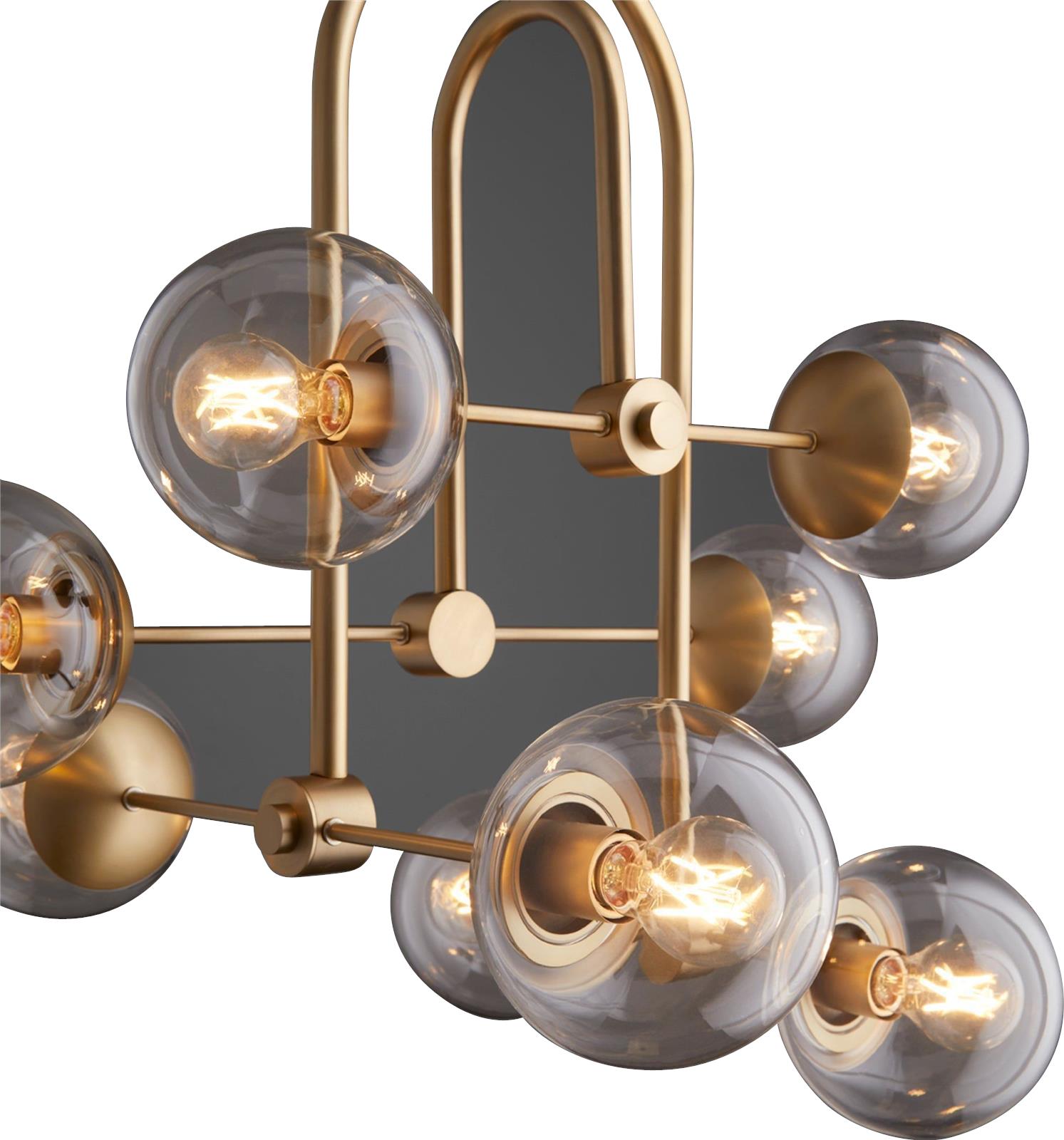 Pendant CYAN DESIGN DREA Mid-Century Modern 8-Light Aged Brass Clear Glass Iron-Image 4