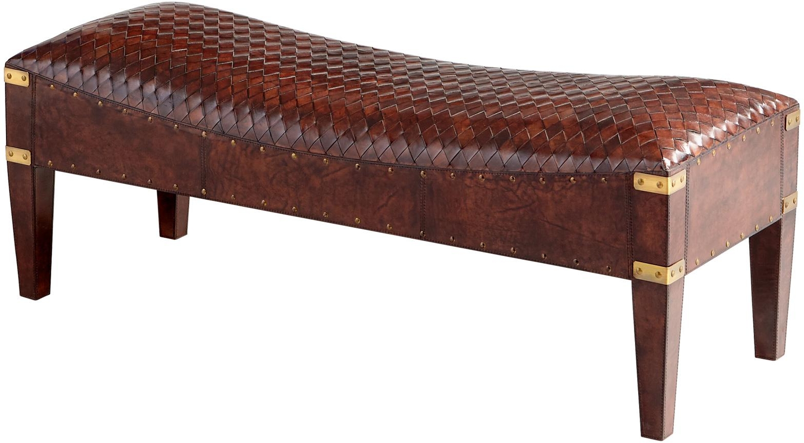 Bench CYAN DESIGN MECHI Brown Leather-Image 1