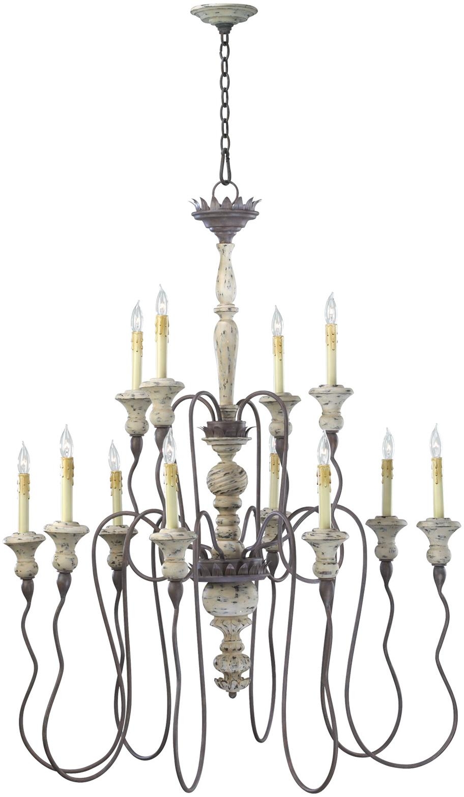 Chandelier CYAN DESIGN PROVENCE 14-Light Carriage House Resin Wrought Iron-Image 1