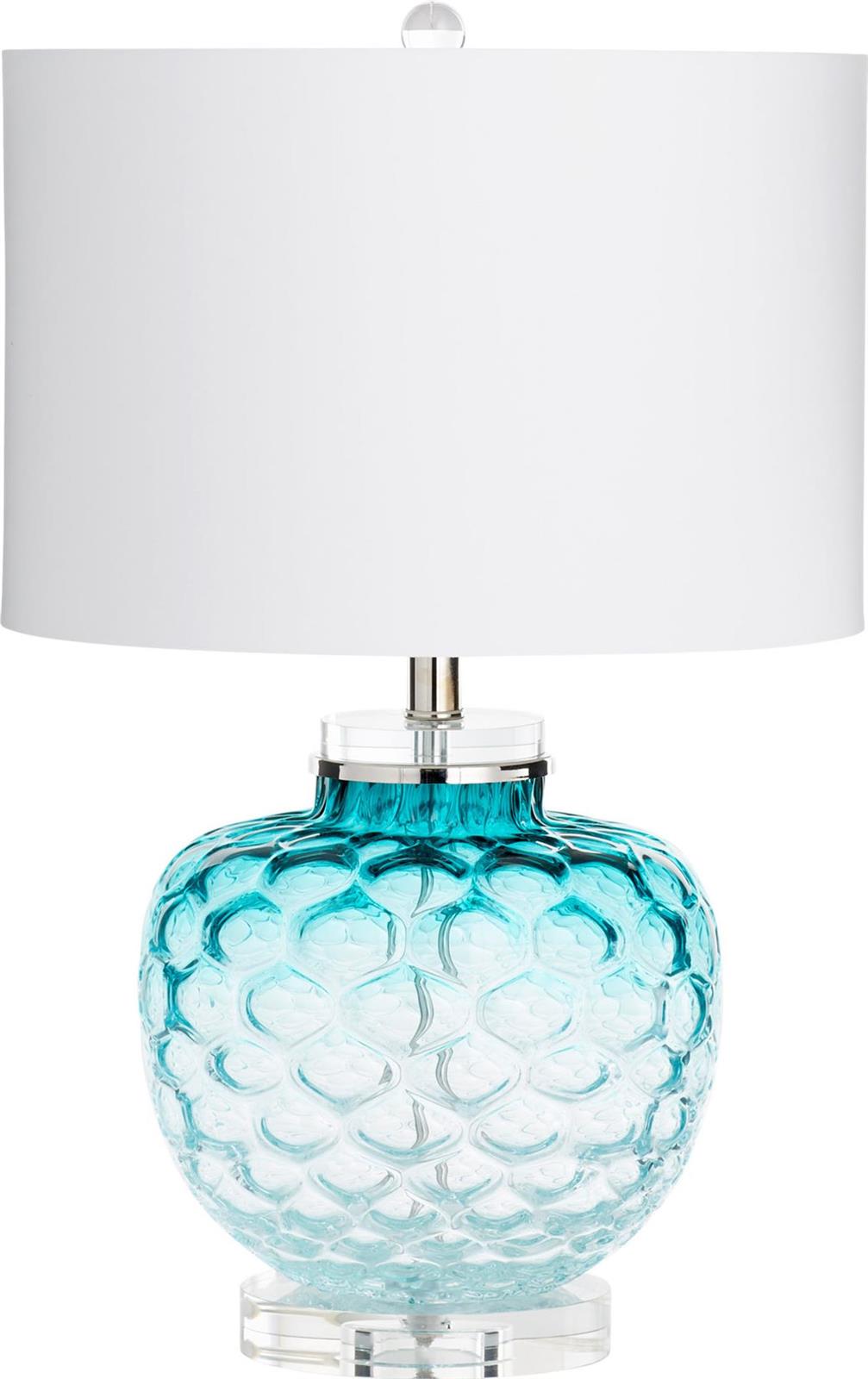 Table Lamp CYAN DESIGN BALLARD 1-Light White Off-White Teal Paper Lining Cotton-Image 1