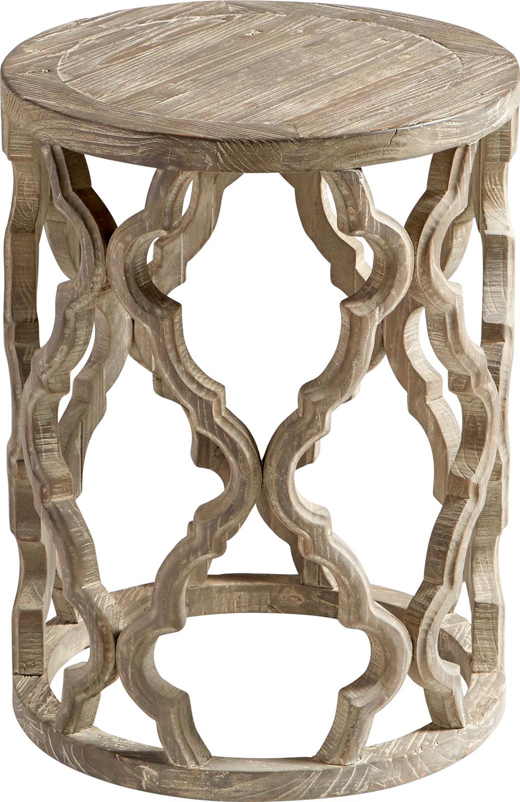 Side Table CYAN DESIGN SIRAH Round Weathered Pine-Image 1