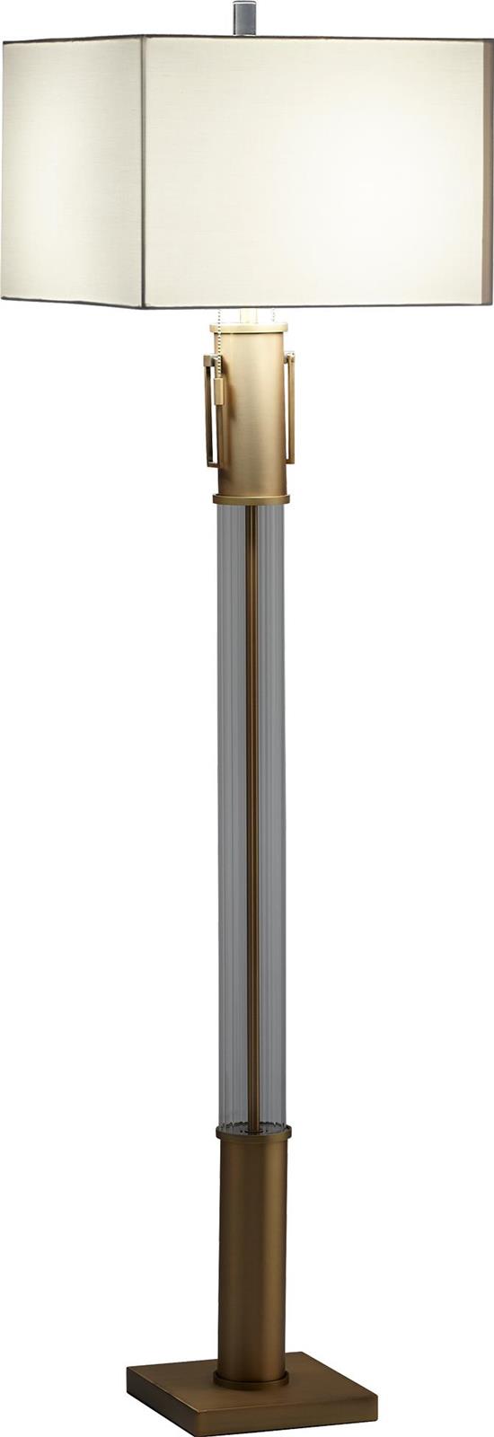 Floor Lamp CYAN DESIGN PALAZZO Contemporary Box Shade 1-Light Aged Brass Iron-Image 2