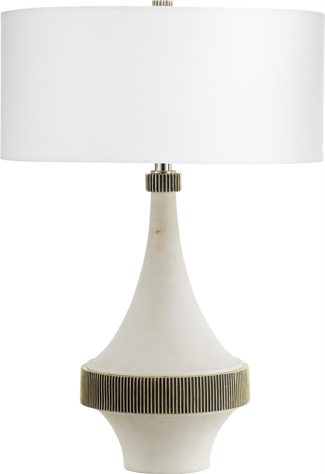 Table Lamp CYAN DESIGN SARATOGA Modern Contemporary Drum Shade Teardrop 1-Light-Image 1