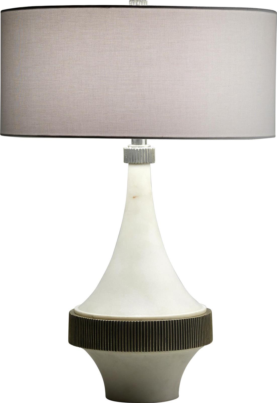 Table Lamp CYAN DESIGN SARATOGA Modern Contemporary Drum Shade Teardrop 1-Light-Image 2