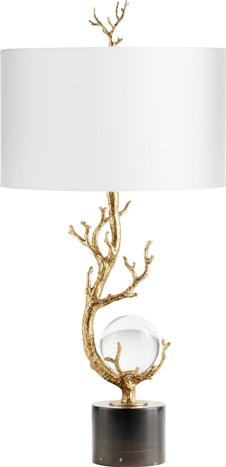 Table Lamp CYAN DESIGN AUTUMNUS Modern Contemporary Drum Shade Branch 1-Light-Image 1