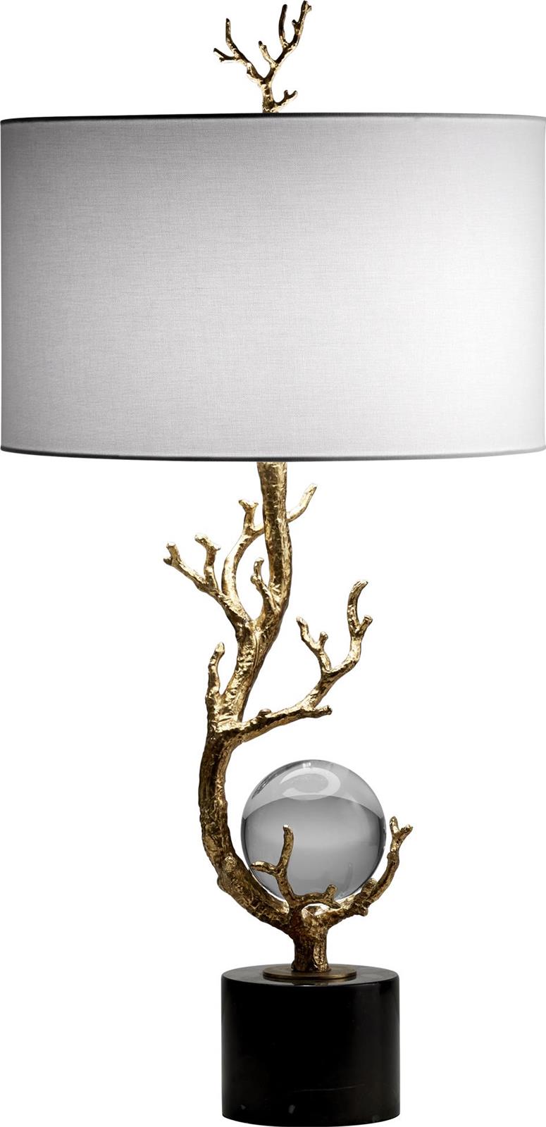 Table Lamp CYAN DESIGN AUTUMNUS Modern Contemporary Drum Shade Branch 1-Light-Image 2