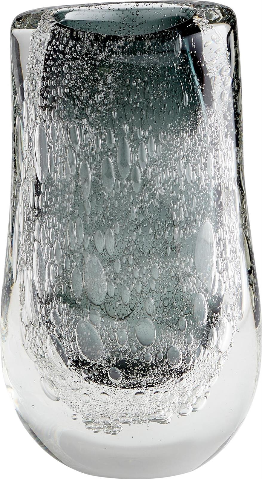 Vase CYAN DESIGN VICEROY Eclectic Clear Glass Carved-Image 1