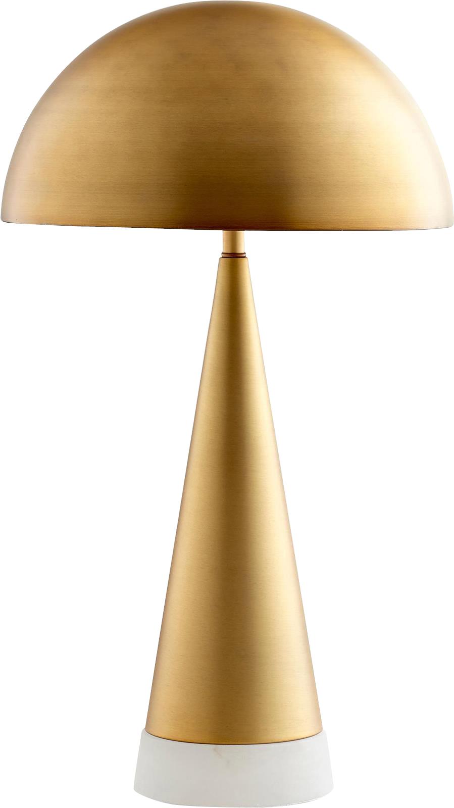 Table Lamp CYAN DESIGN ACROPOLIS Modern Contemporary 2-Light Aged Brass Marble-Image 1