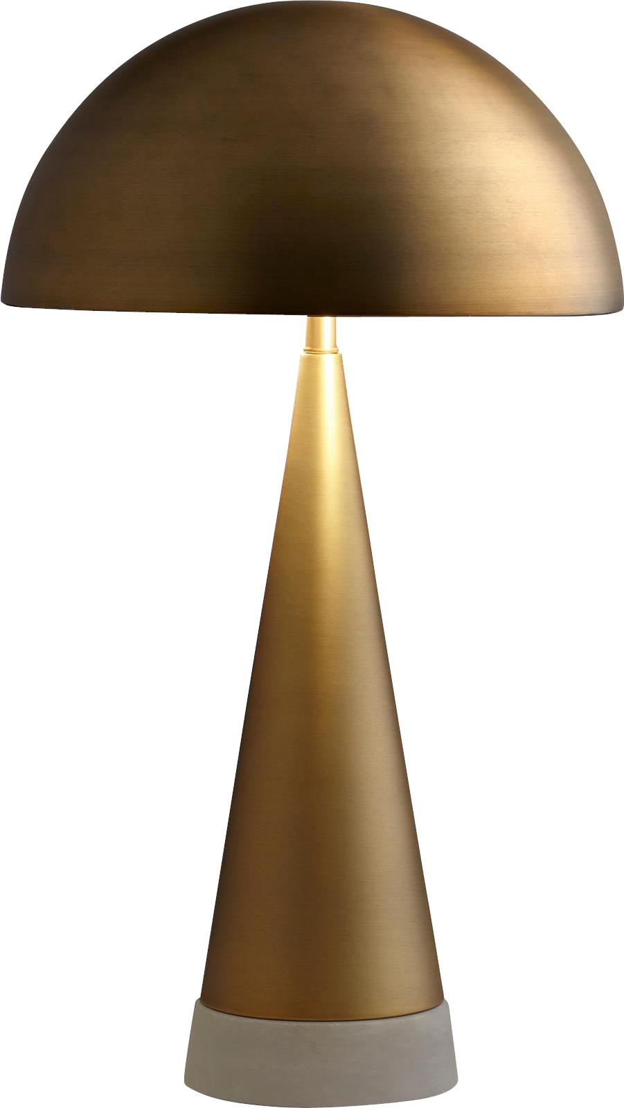 Table Lamp CYAN DESIGN ACROPOLIS Modern Contemporary 2-Light Aged Brass Marble-Image 2