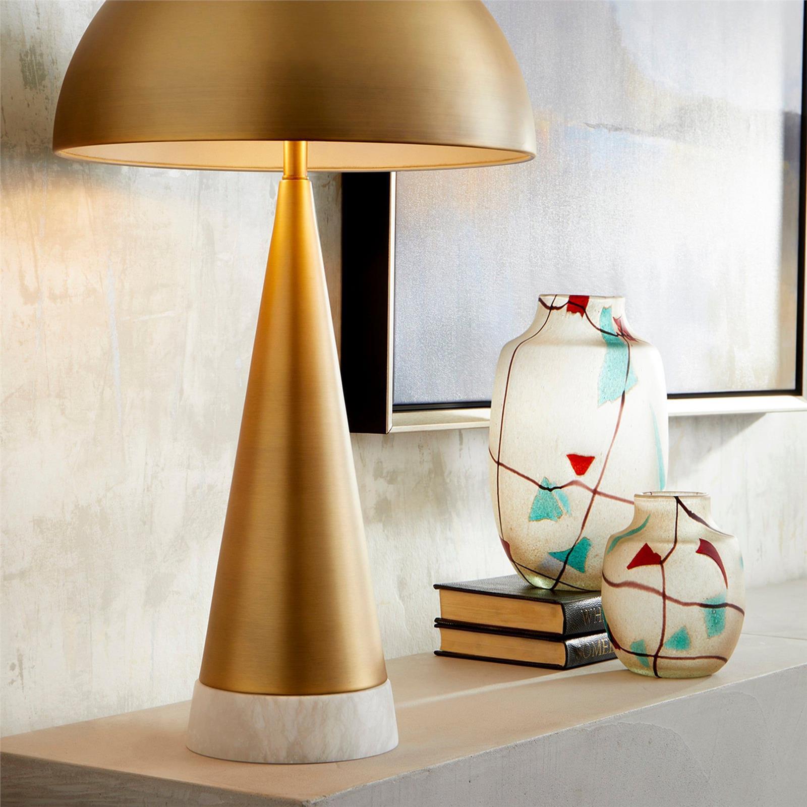 Table Lamp CYAN DESIGN ACROPOLIS Modern Contemporary 2-Light Aged Brass Marble-Image 5
