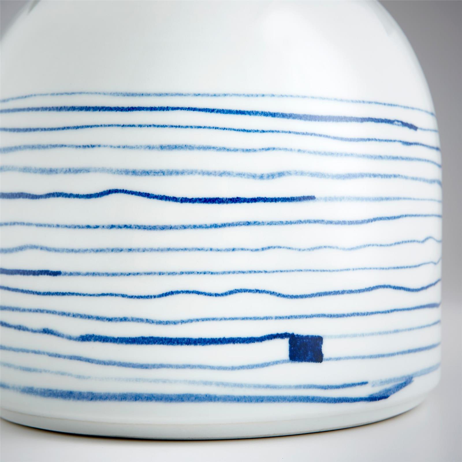 Vase CYAN DESIGN WHIRLPOOL White Blue Ceramic-Image 3