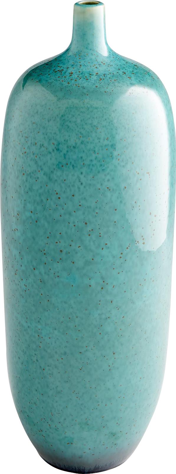 Vase CYAN DESIGN Turquoise Glaze Ceramic-Image 2