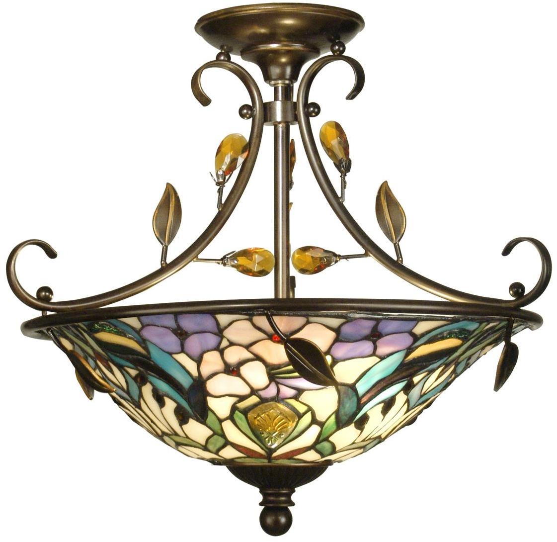 Ceiling Fixture Dale Tiffany 2 Light Antique Golden Sand Brown