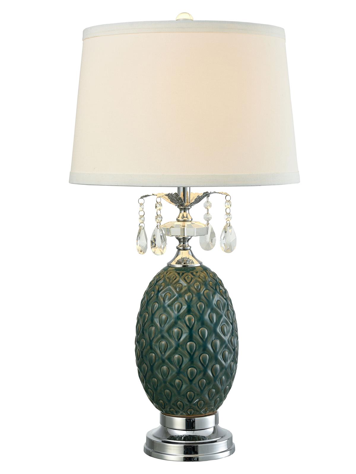 Table Lamp SPRINGDALE MAXIE Contemporary Orb Finial Stepped Pedestal Base-Image 1