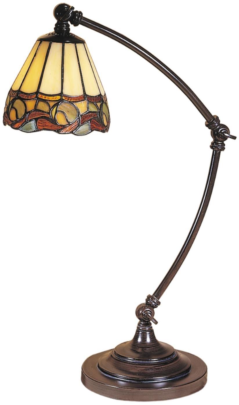 Accent Lamp Table DALE TIFFANY AINSLEY Traditional Antique 3-Light Mica Bronze-Image 1