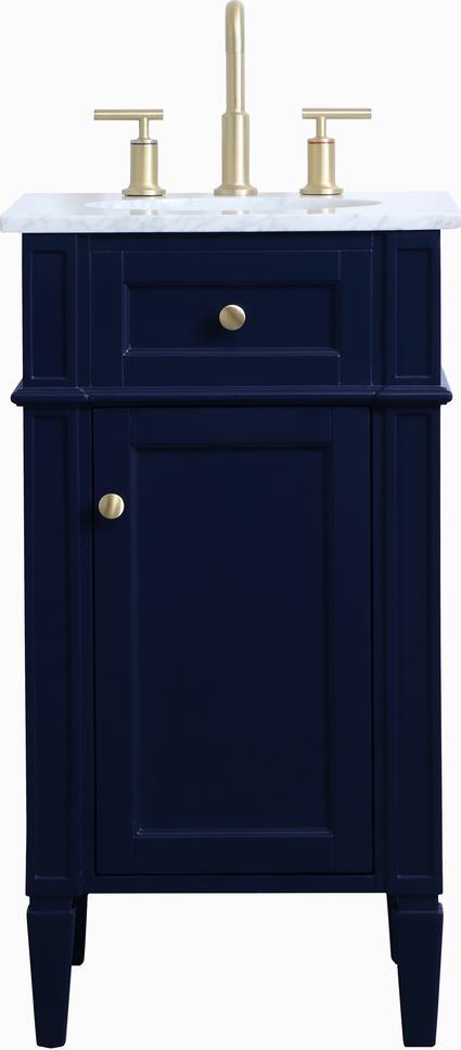 BATHROOM VANITY SINK CHEST CONTEMPORARY SINGLE BLUE ...