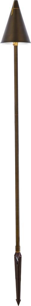 Pathway Light Post Traditional Antique 1-Light Brass Glass Outdoor G4 Halogen-Image 1