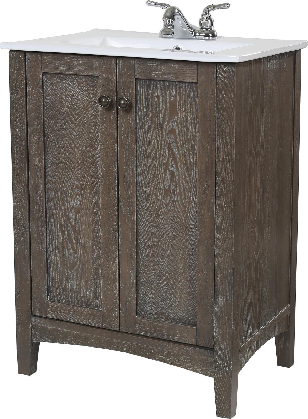 XYLEM BATHROOM VANITY SINK CHEST TRANSITIONAL SINGLE 24-IN ...