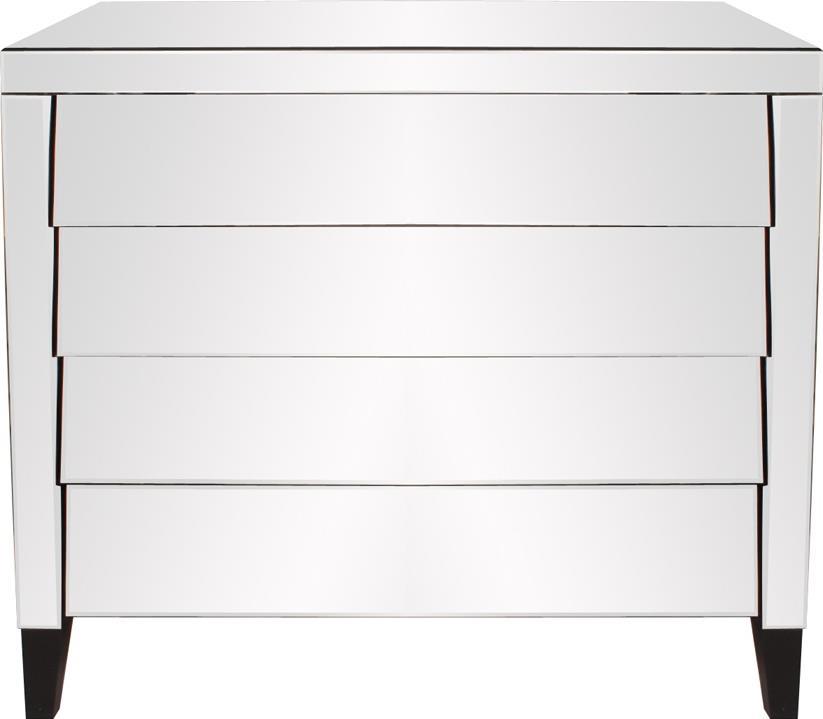 Dresser HOWARD ELLIOTT OSAKA Functional Glass Mirrored Polished Nickel Mirror 4-Image 1
